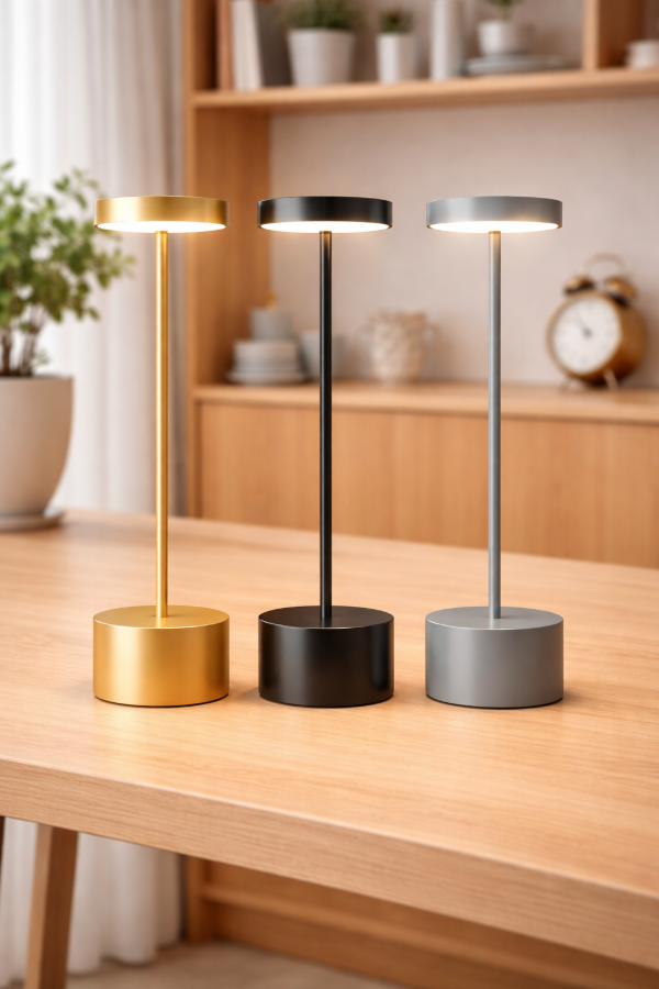 Producto - Lámpara Velador Led Táctil Recargable Metálico
