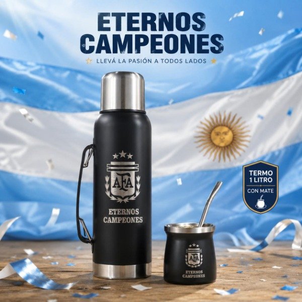 Producto - Termo+ mate combo 1 L "Eternos campeones"