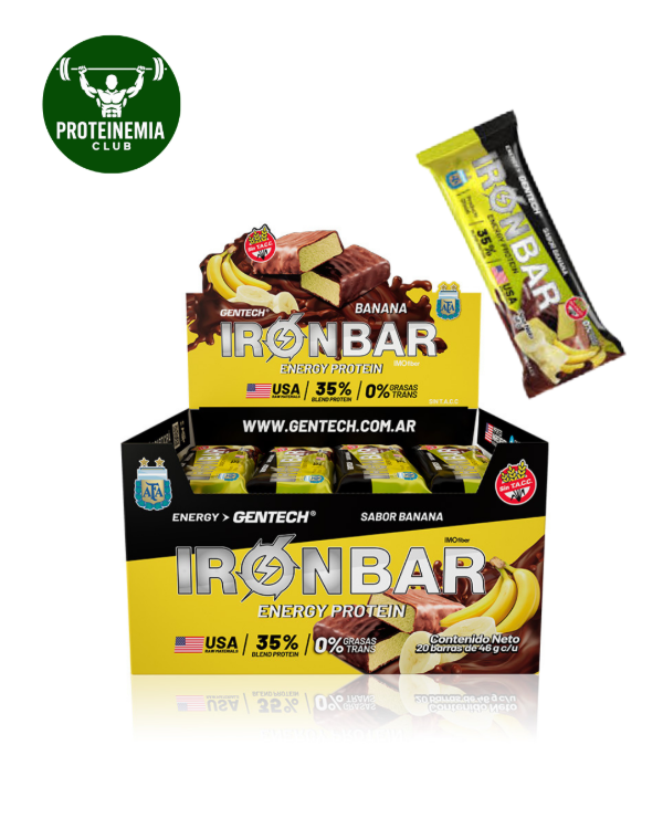 Producto - Iron Bar Gentech Barra nutricional proteica 20 UNIDADES