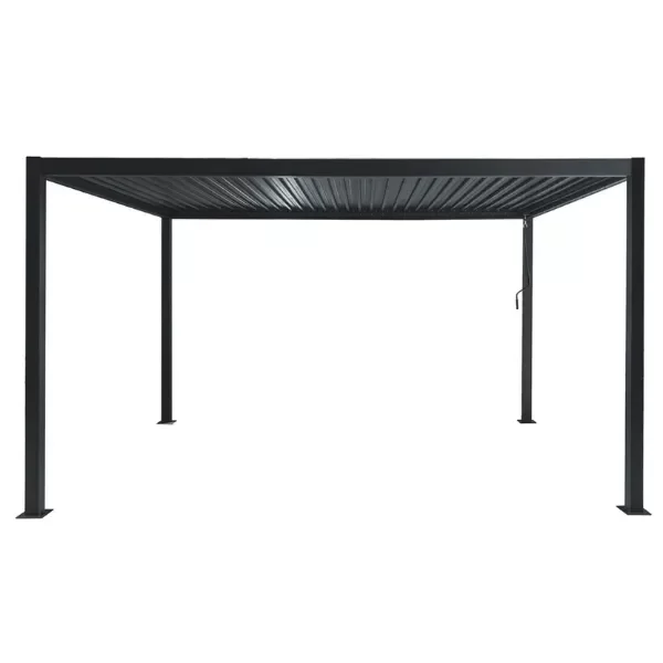 Producto - Pérgola aluminio importada Slats 3x4mts negro Hungary