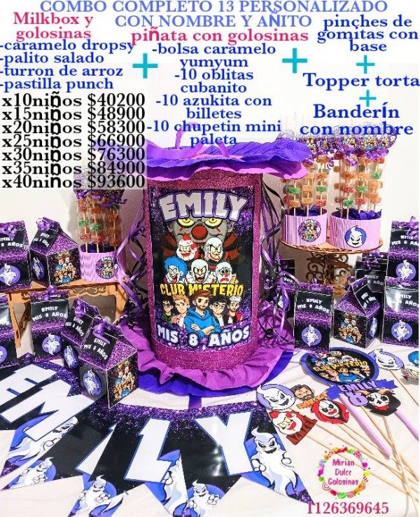 Producto - Combo cumpleaños 13 club misterio
