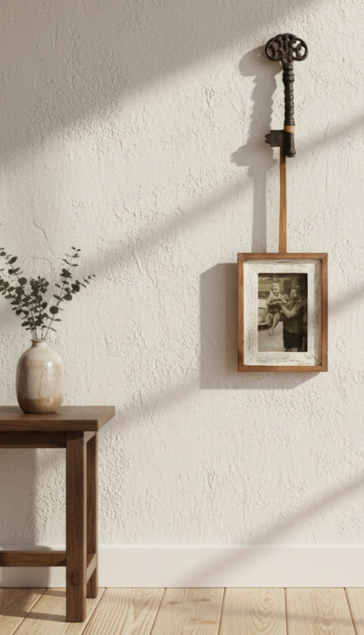 Producto - Portarretrato De Madera y Metal Alto 59 cm