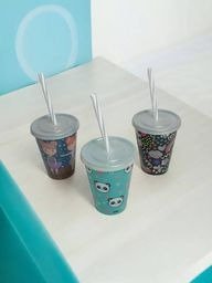 Producto - VASO CON TAPA Y BOMBILLA COLORS 270ML (15UN)
