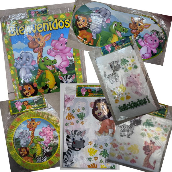 Producto - ANIMALES DE LA SELVA - Artículos para Cumpleaños -