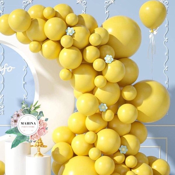 Producto - Globos de látex amarillo standard 12" x 25