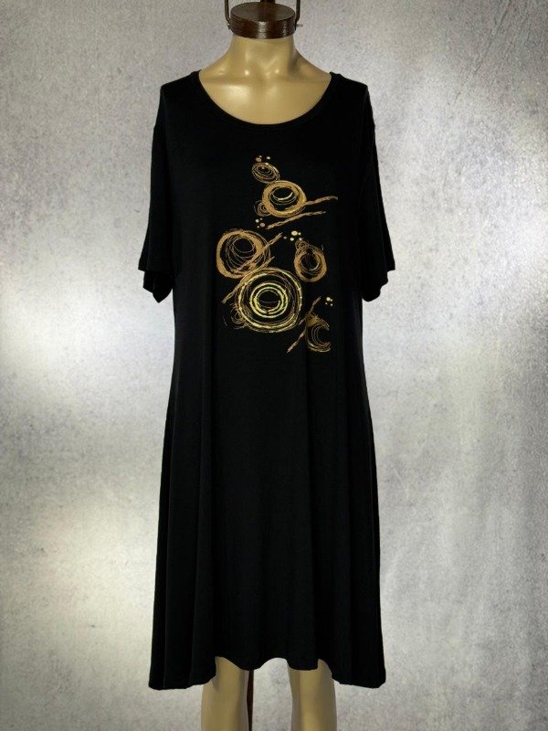 Producto - VESTIDO CIRCULOS NEGRO MODAL