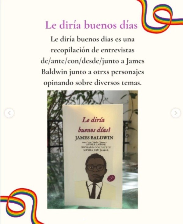 Producto - LE DIRÍA BUENOS DÍAS PALABRAS ANTE, CON, DESDE, JUNTO A JAMES BALDWIN - ONA EDIC