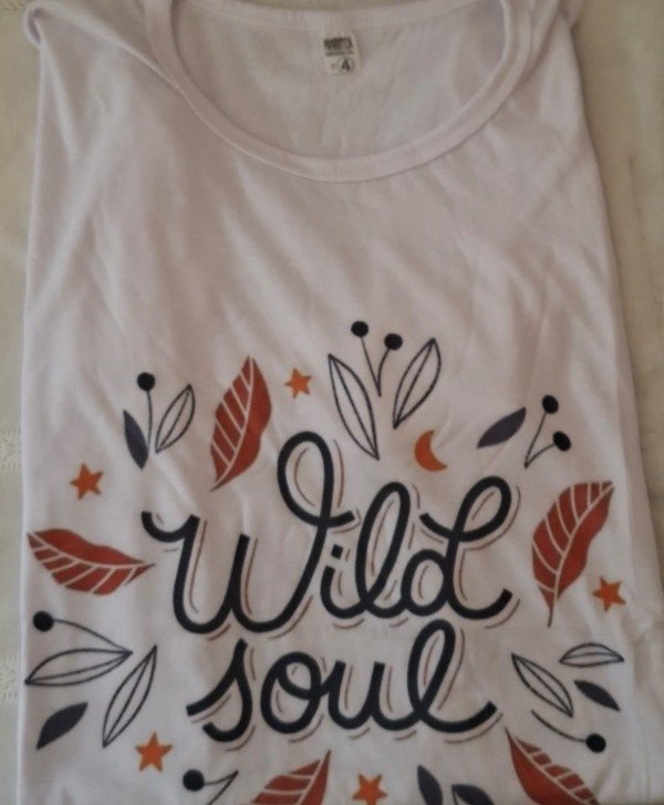 Producto - Remera Mujer Estampada Sublimada Blanca