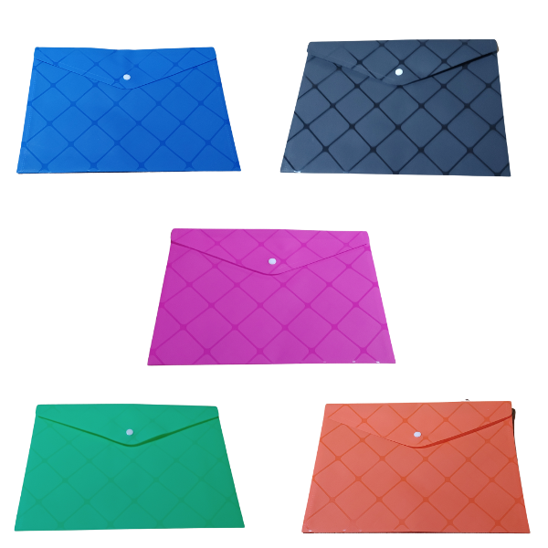 Producto - Sobre Plastico A4 Con Boton Estampado Rombos - 1