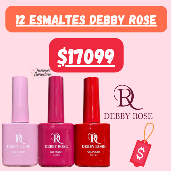 Producto - Combo 12 esmaltes Debby rose (colores a elección)