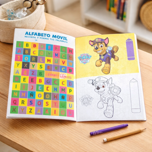 Producto - Libro Actividades y Para Pintar c Stickers Paw Patrol 7379