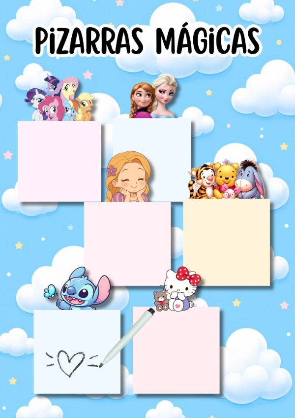 Producto - PIZARRAS PERSONAJES X 6 UND SURT - 0