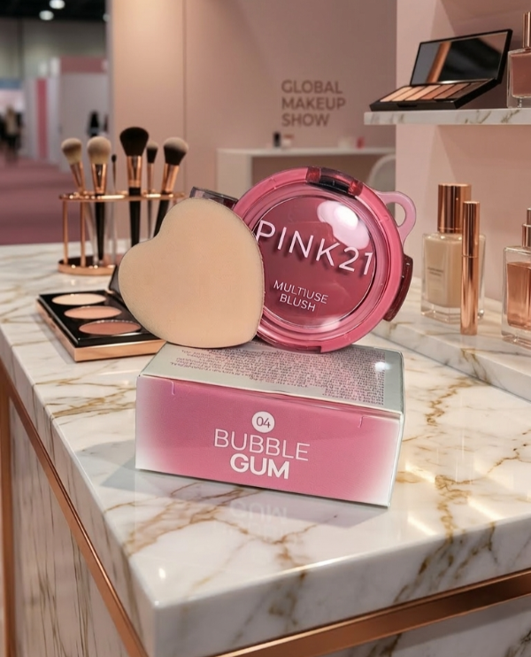 Producto - Lip and Cheek Pink 21 Multiuse Blush + Clip Llavero #4 Bubble Gum