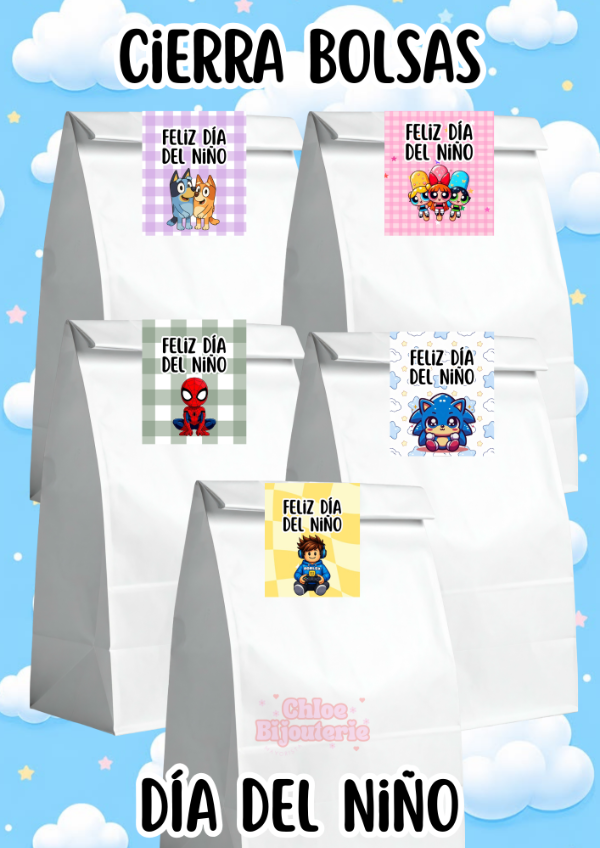 Producto - Cierra bolsas dia del niño x 10 und - 0