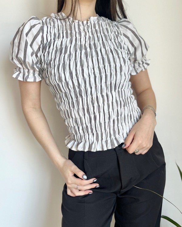 Producto - Blusa Grace estampadas (cuadrille, rayas y lunares) - 3