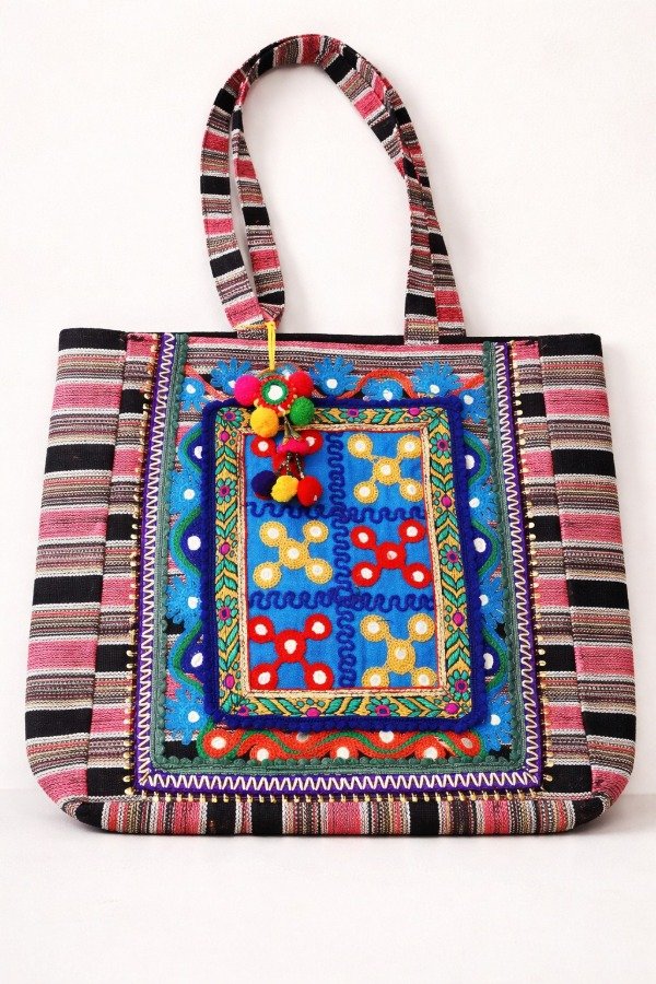 Producto - Bolso Importado India Bordado Cierre Modelo 4 Promo Transf 35.275 y Envio Gratis