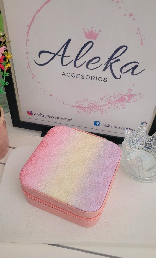 Producto - Mini joyero arcoiris rosa