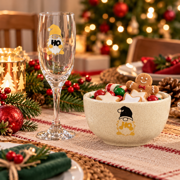 Producto - Set Merry Mood De Cuenco cerámica más Copa Champagne Vidrio - 0