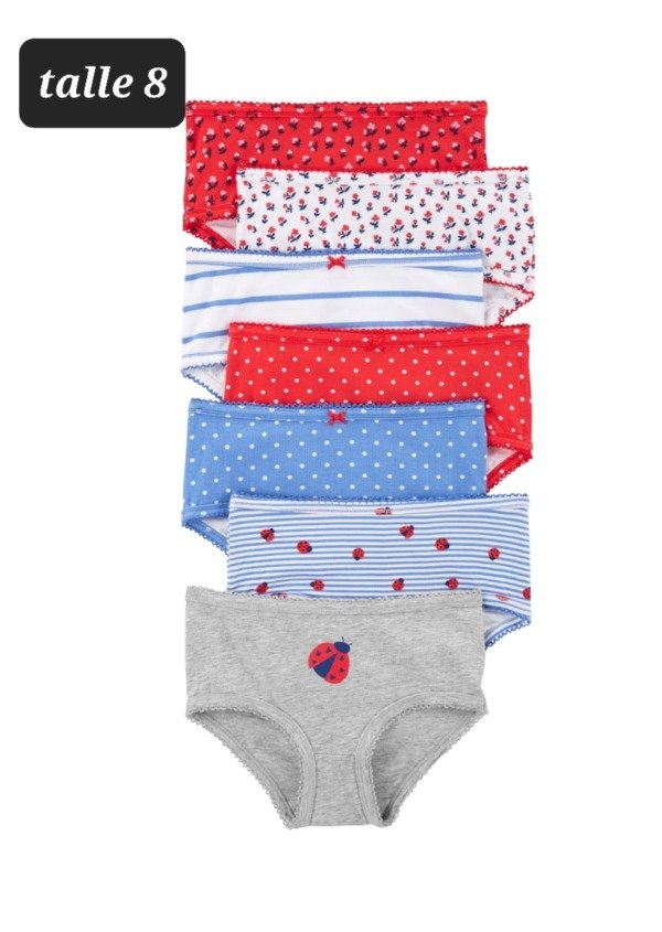 Producto - Pack de 7 bombachas carters talle 8 mariquita