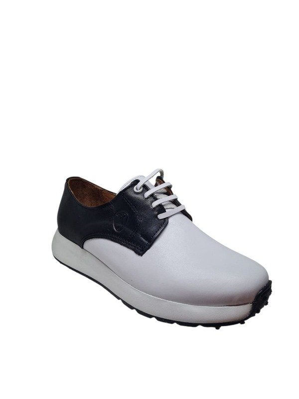 Producto - Zapato de golf - Caballero - Blanco y Negro