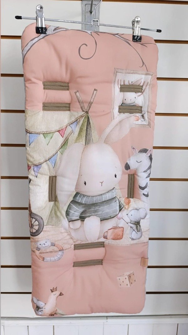 Producto - Colchoncito Conejo, hora de jugar, Gris azulado.