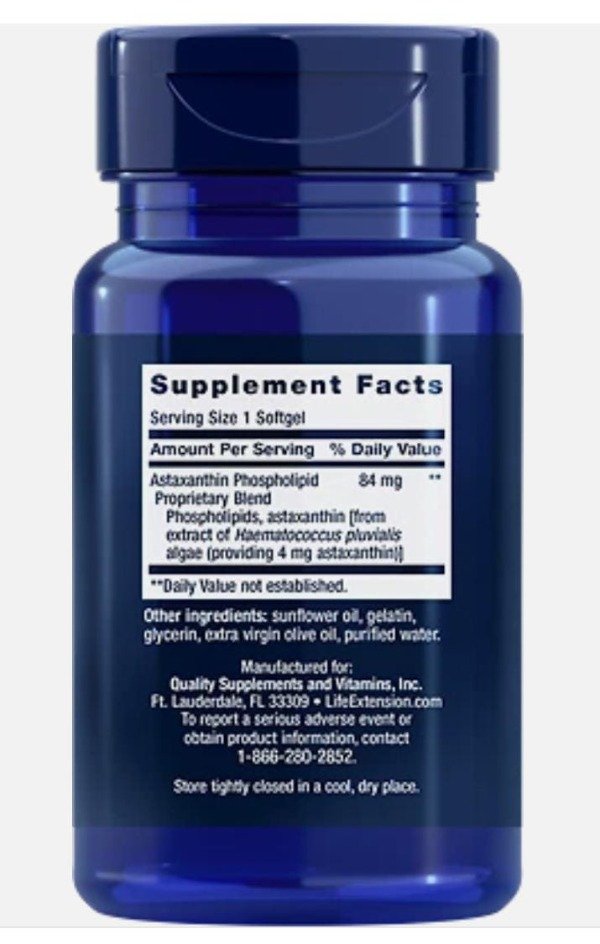 Producto - Astaxanthin 4 mg with Phospholipids Life Extension - 2