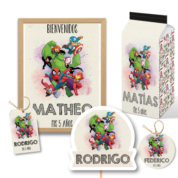Producto - kit imprimible AVENGERS 4 personalizado