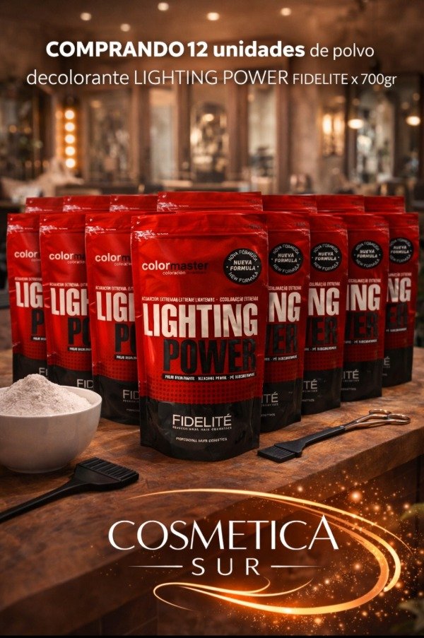 Producto - 12 x polvo decolorante lighting power fidelite x 700gr