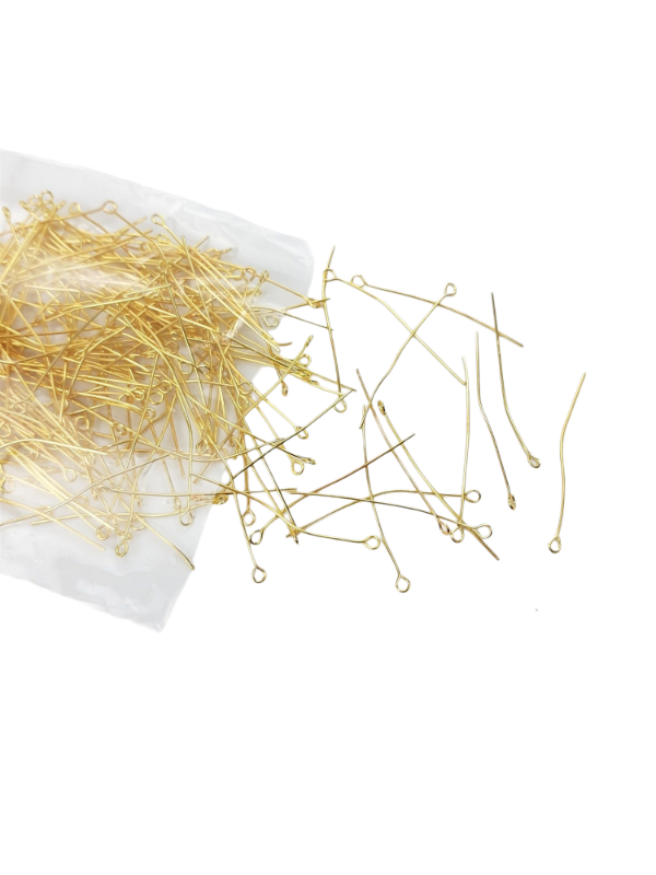 Producto - ALFILER CLAVITO DE BIJOU CON RULO DORADO