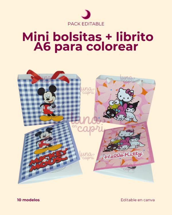 Producto - Mini bolsita + librito para colorear