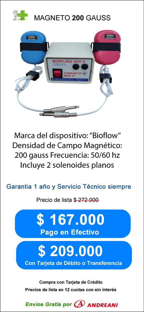 Producto - Magneto 200 gauss BIOFLOW con dos Solenoides Planos