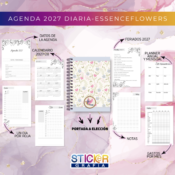 Producto - Agenda 2027 Diaria EssenceFlowers