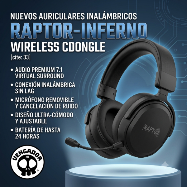 Producto - Auriculares inalambricos raptor-inferno