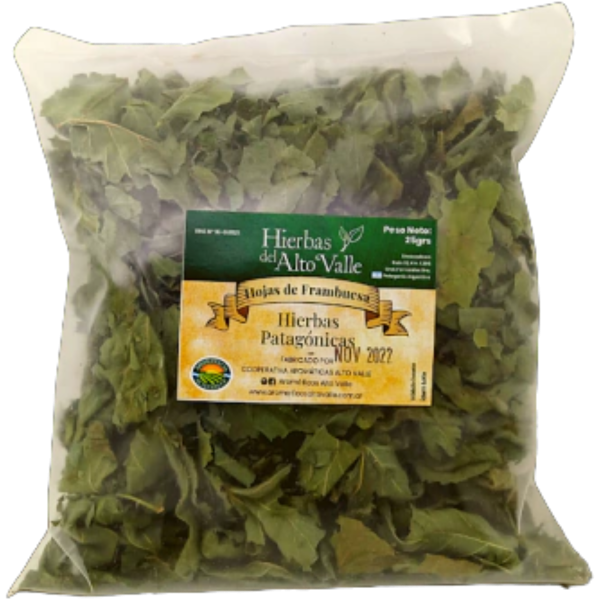 Producto - Hojas de Frambuesa - 25 gr [Aromáticas Alto Valle]