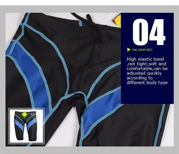 Producto - Jammer de Competición Combinado Negro/Azul Niño/Hombre FINA - 7