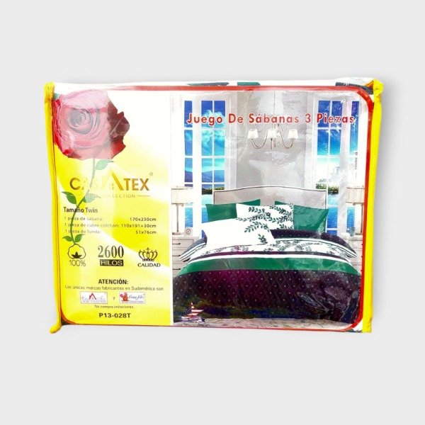 Producto - Juego de Sabanas Twin 1 plaza Casatex 2600 hilos Modelo 06