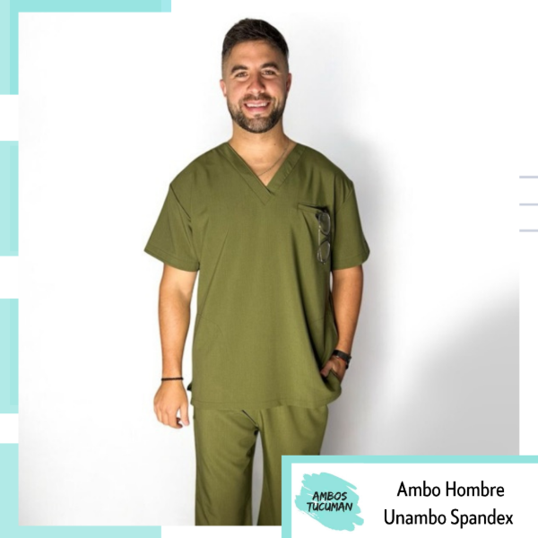 Producto - Ambo Unambo Verde Militar Liso