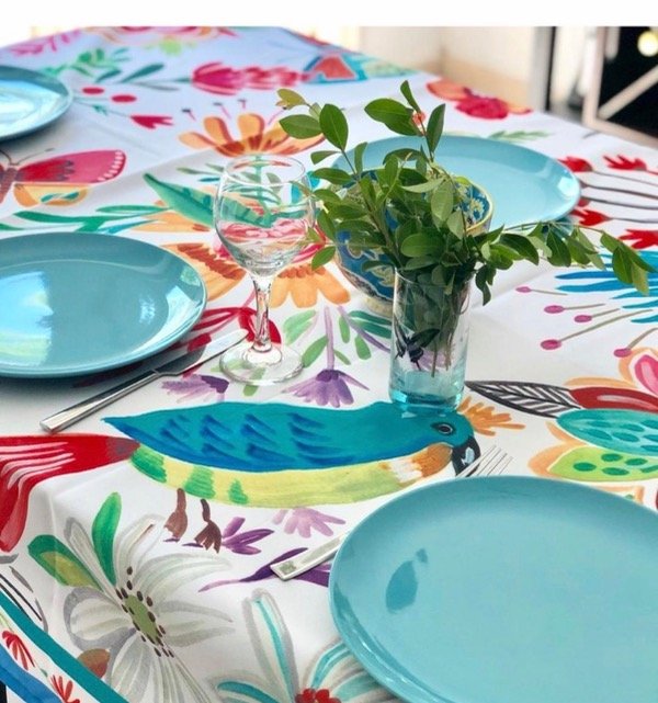 Producto - Mantel Gaby borde Aqua