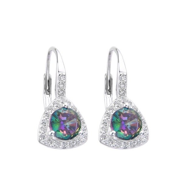 Producto - Aros triángulo con topacio mistico