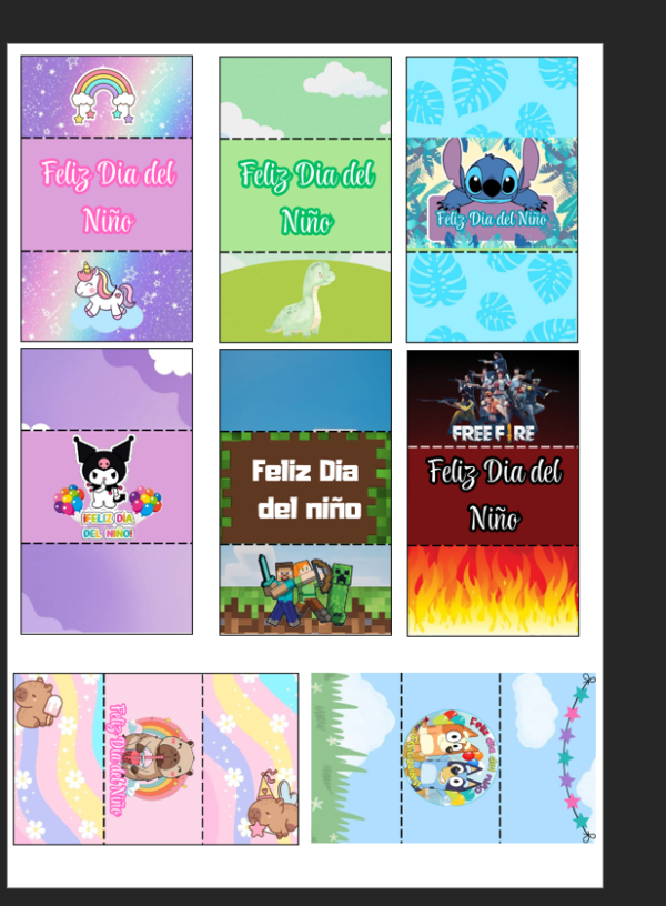 Producto - Tarjeta porta accesorios DIA DEL NIÑO