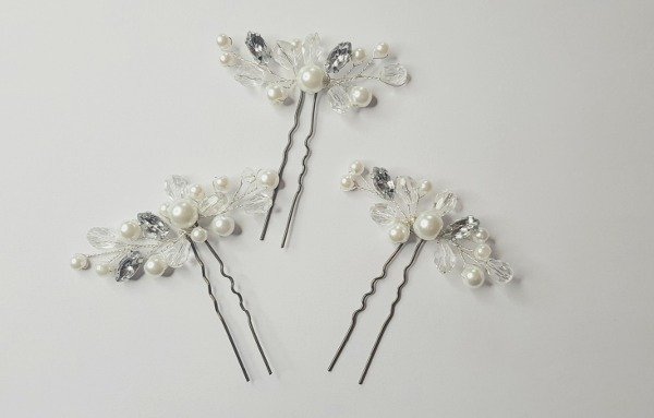 Producto - Pins de Perlas y Cristal x 3