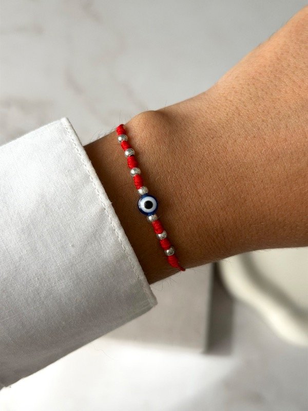 Producto - Pulsera hilo rojo nudo ojito - 0