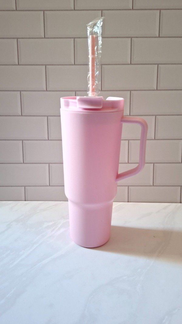 Producto - Jarro con asa y sorbete 1,2L rosa