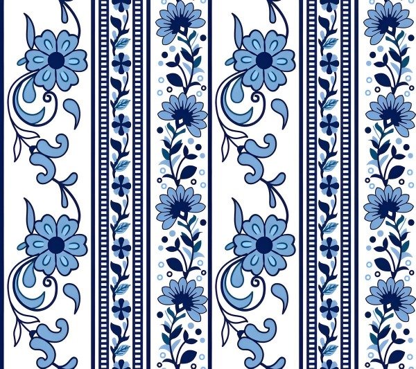 Producto - Flor azul feston