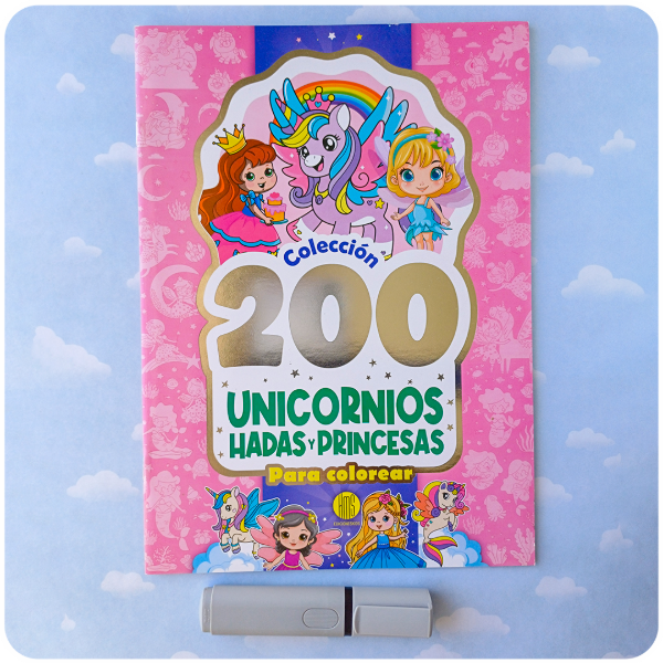 Producto - 200 Unicornios, Hadas y Princesas Para Colorear - 32 Páginas