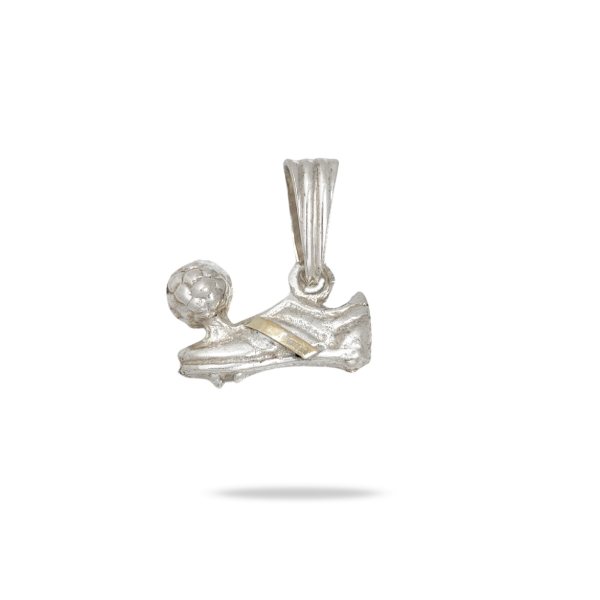 Producto - Dije Botín de Fútbol con Pelota en Plata 925 y Oro - 0