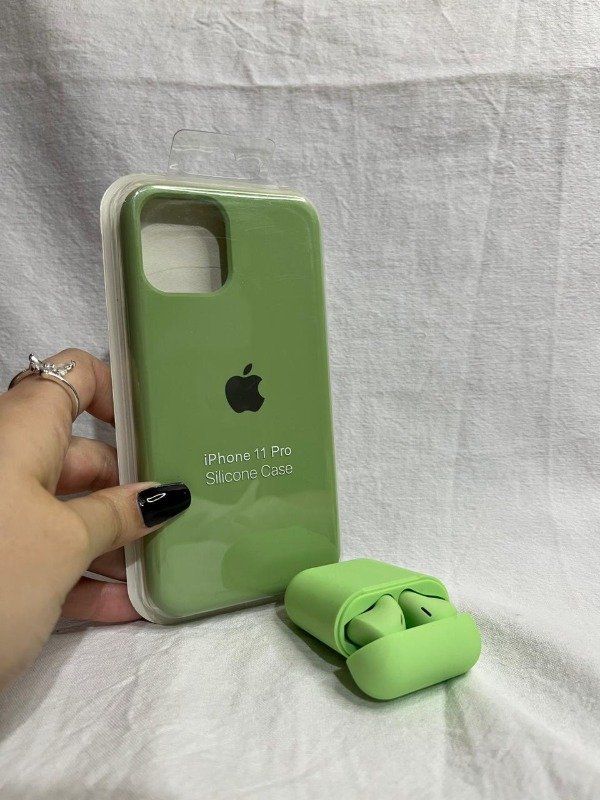 Producto - Iph 11 pro silicona case verde menta