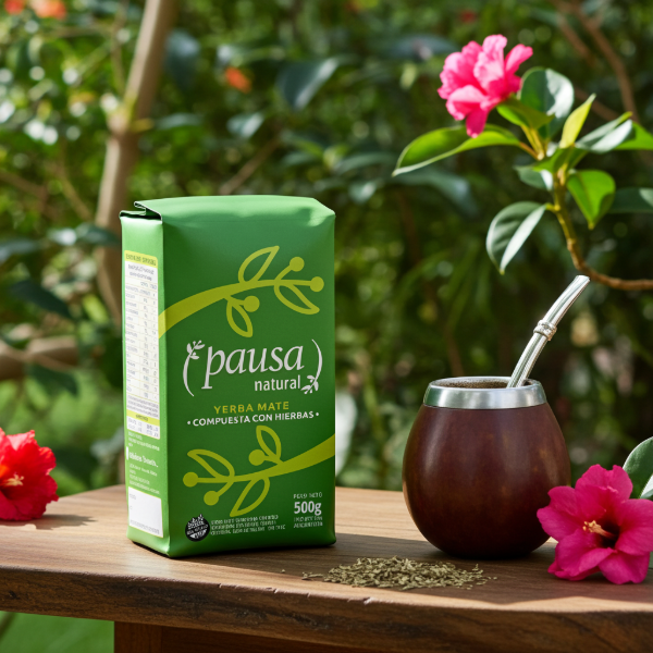 Producto - Yerba Pausa Natural x 500 grs con hierbas x 10 unidades