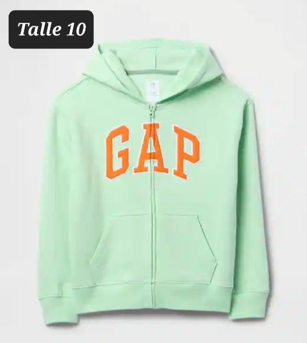 Producto - Campera con friza gap talle 10 verde agua