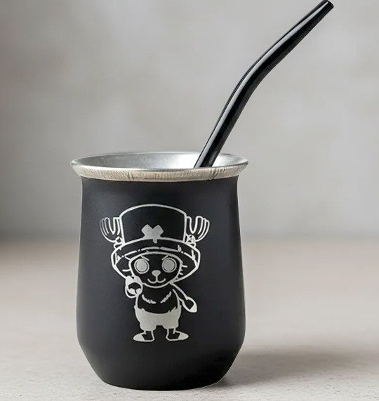 Producto - Mate De Acero Inoxidable Grabado con Bombilla Chopper One Piece